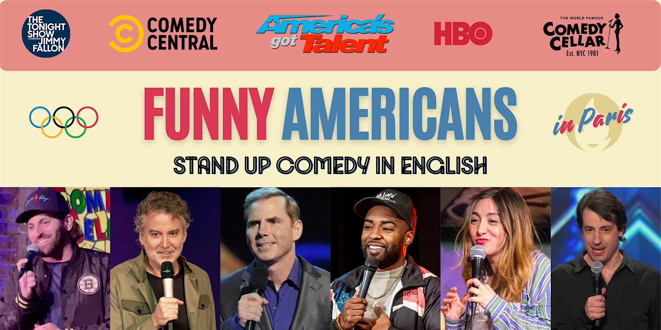 FUNNY AMERICANS in Paris - TOP NYC stand up comedians logo